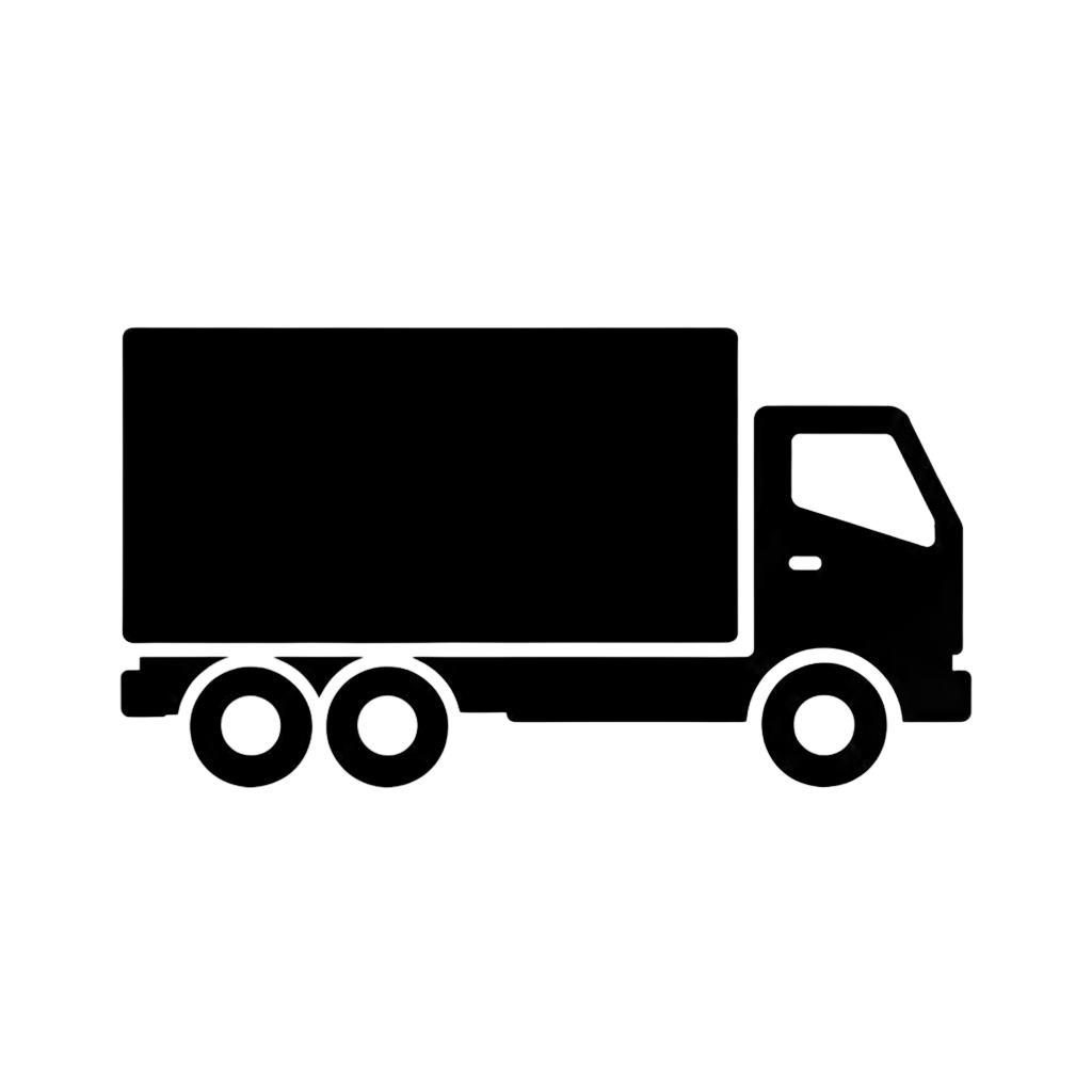 Pilnų krovinių pervežimo sunkvežimio piktograma